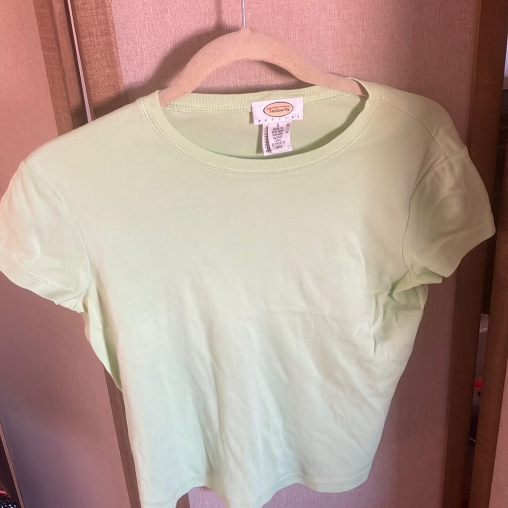 FINAL MARKDOWN Talbots Light Green Short Sleeve Tee petite small